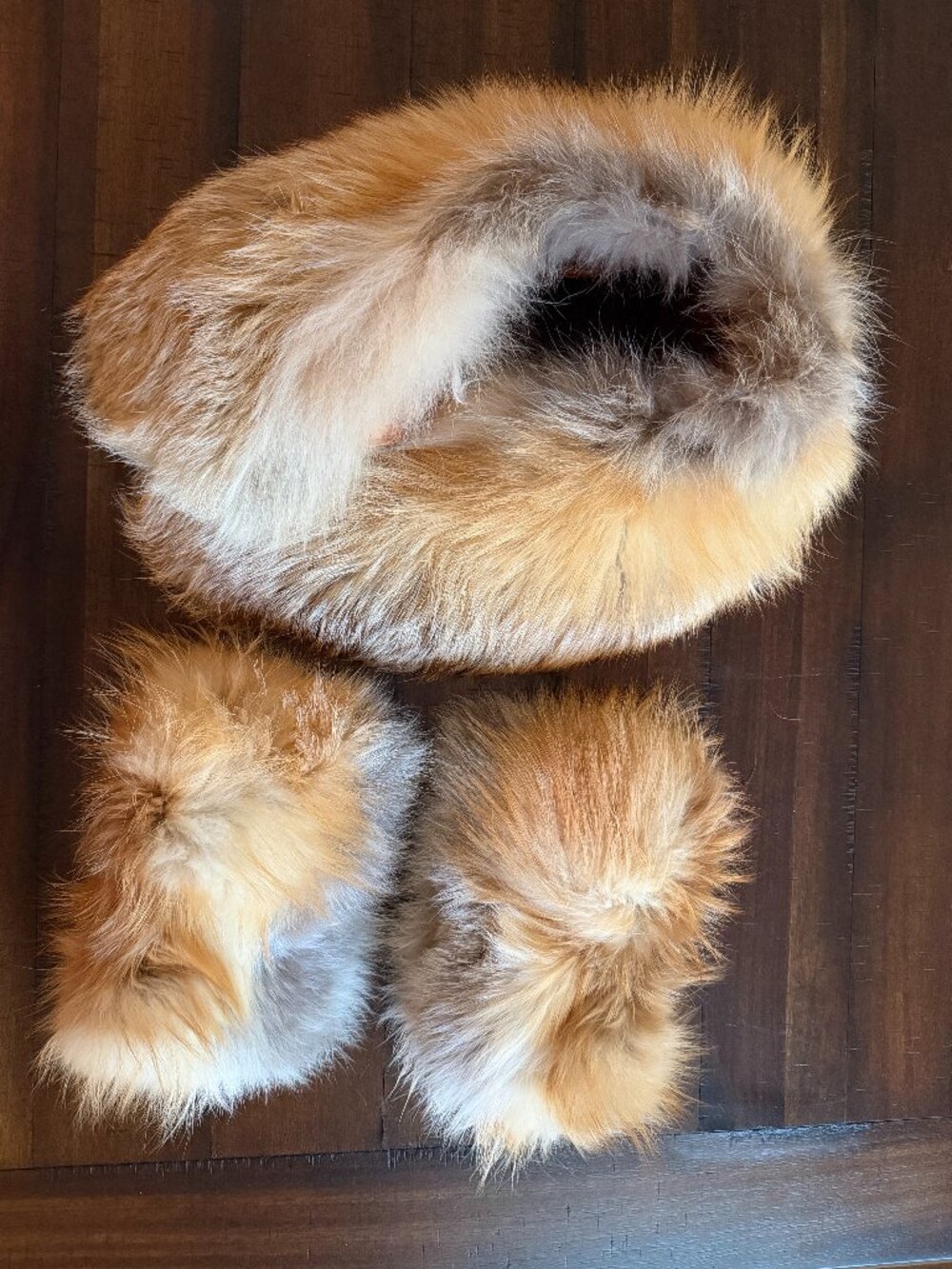 Vintage Fox Fur Cuffs & Collar